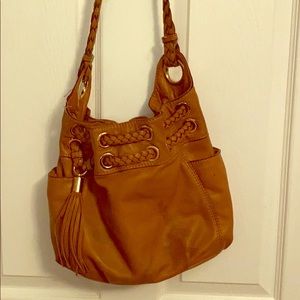 Caramel leather Michael Kors handbag